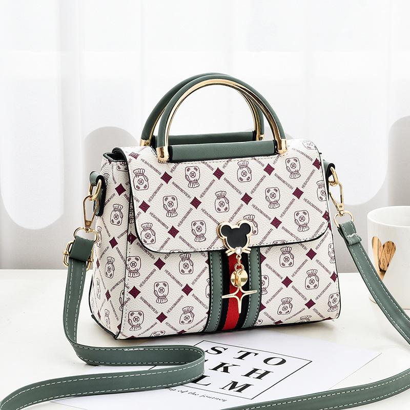 2023 новые модные женские сумки, винтажные маленькие сумки, женские сумки-мессенджеры зелёный/бежевый