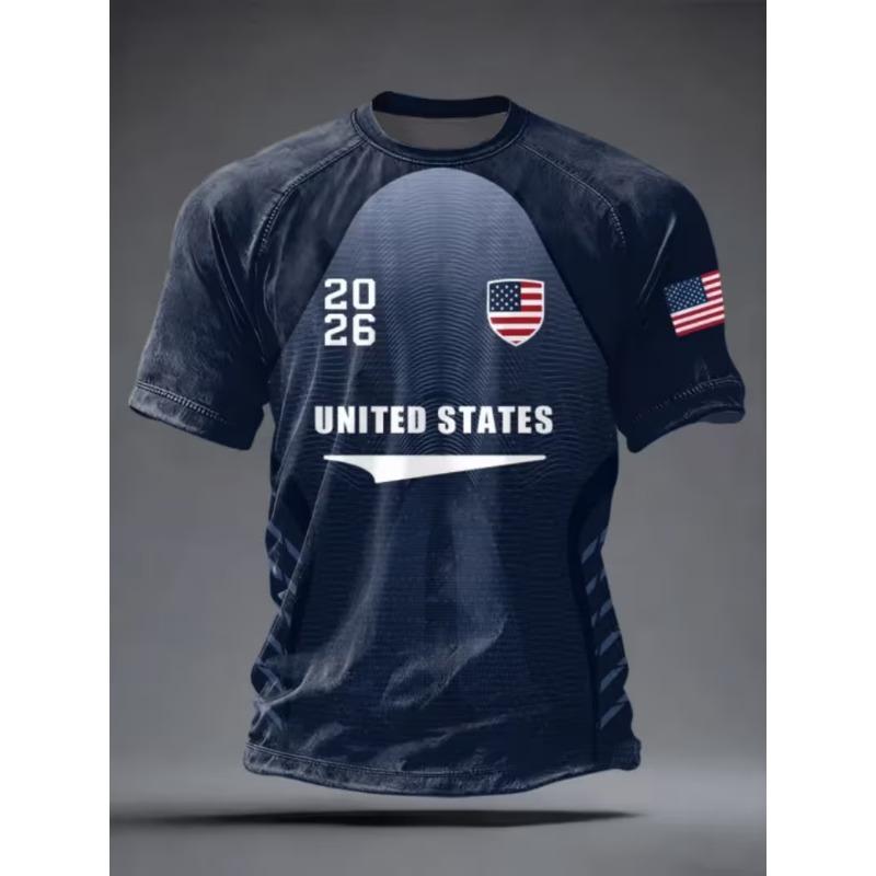 

New Summer Men s 3D Digital Printed Soccer Jersey, Loose Fit, Breathable, Quick-Drying, Short-Sleeve Sports Training Jersey XL