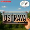 D Flat Printing Pc Vintage Aluminum Sign Only for Decoration Outdoor Wall Art  OSTRAVA Aluminum Sign Retro Decor