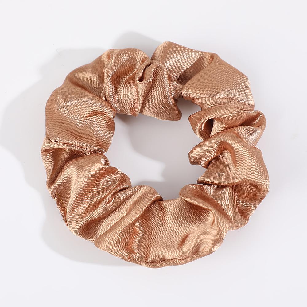 High Elasticity Satin Scrunchie: Versatile, Solid Color, Fashionable Large Circle for Girls