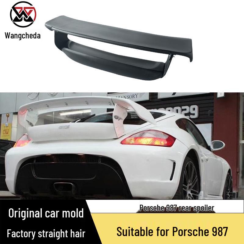 Porsche 987 Carbon Fiber Rear Spoiler and Double Layer Diffuser Wing Fiberglass