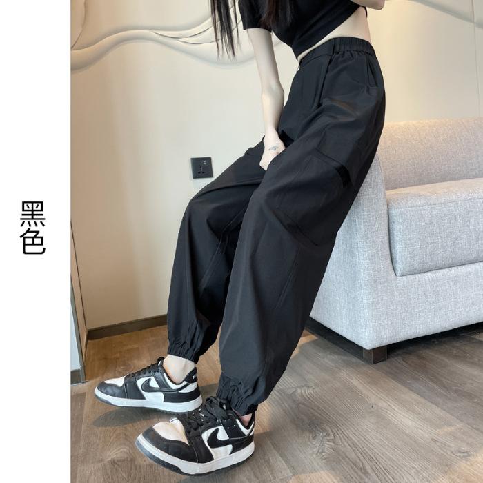 Women's High Waist Cargo Pants Loose Joggers Breathable Quick Dry Trousers For Spring Casual Street Daily Outfits