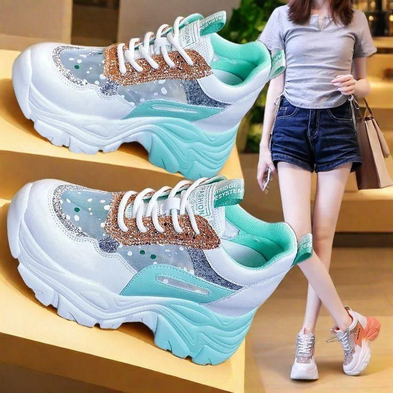 White Sneakers Women Casual Breathable Canvas Slipon For Spring Summer