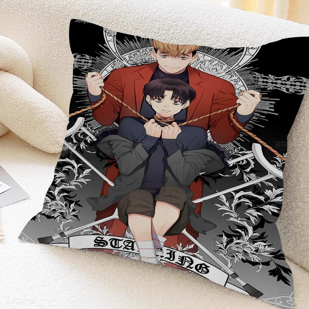 Anime Killing Stalk Decorative Room Aesthetics Pillow Case Home Decor Bedroom Sofa Bed Couch Pillow Cover 45x45