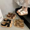 Muffin Platform Shoes Sandals Women's Summer Wear 2025 New Versatile Two-wear Slippers Flat-soled Soft-soled Beach Shoes