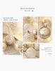 Champagne Gold & White Christmas Ball Set: Tree & Party Decorations.