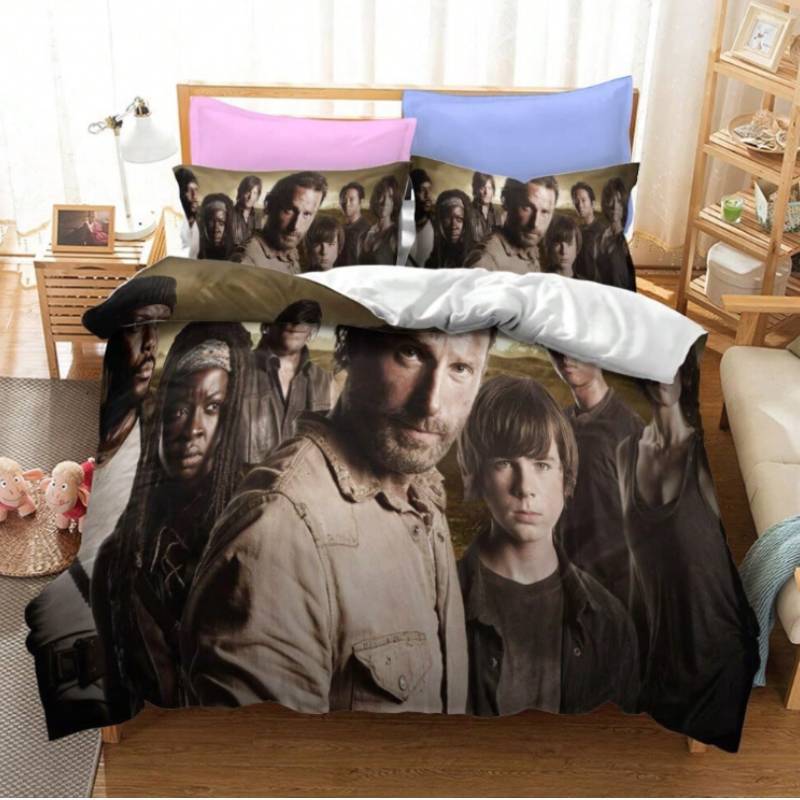 Dead Walking The Series Printed Duvet Cover Pillowcase Bedding Three Set Piece