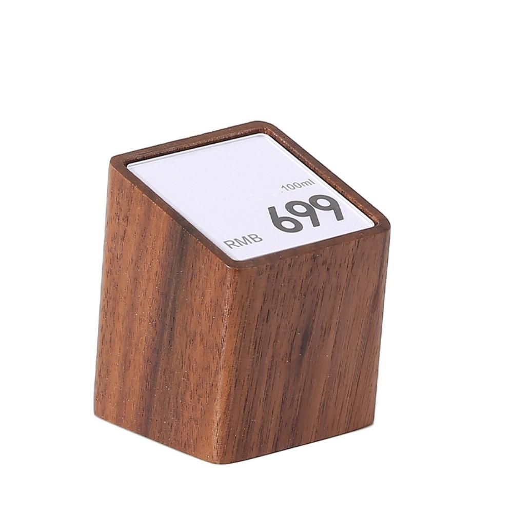 Wood Base Price Tag Holder Acrylic Window Acrylic Label Stand Display Stand  Jewelry Display