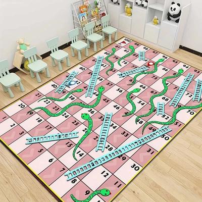 Playful Snakes and Ladders Floor Mat Creative Carpet for Bedroom or Living Room Fun Rug for Dressing Room or Play Area Decor