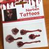 Halloweenowe Straszne Naklejki Tatuaże – Realistyczne Fałszywe Rany i Blizny Wodoodporne Naklejki Transferowe