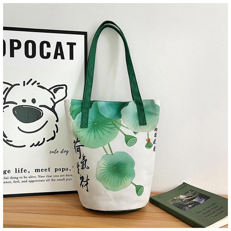 

2025 Свежий Дизайн Женская Высококлассная Модная Сумка-Ведро на Плечо Большой Вместимости с Принтом