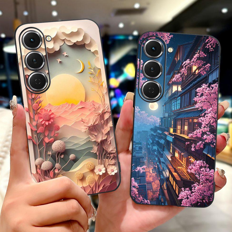 Casing For Tecno Spark 40Pro KM6 Cover For Techno Spark 40 Pro Case Silicone Luxury Butterfly Love Fashion Flowers Cool Painted