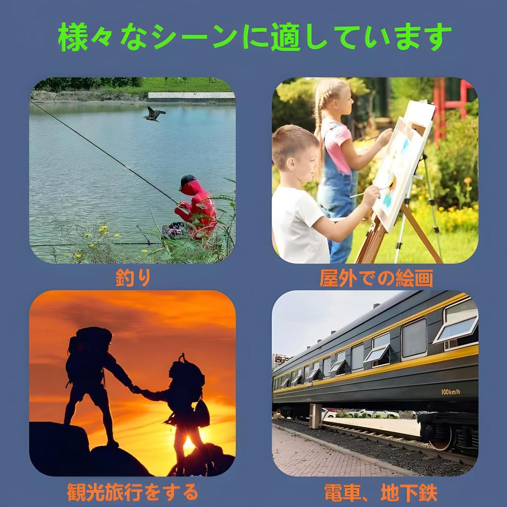 Foldable Outdoor Camping Chair with Storage Bag and Ideal for Outdoor Train Mountain Cherry Blossom Fireworks and Sports Backrest. Painting, Stations,