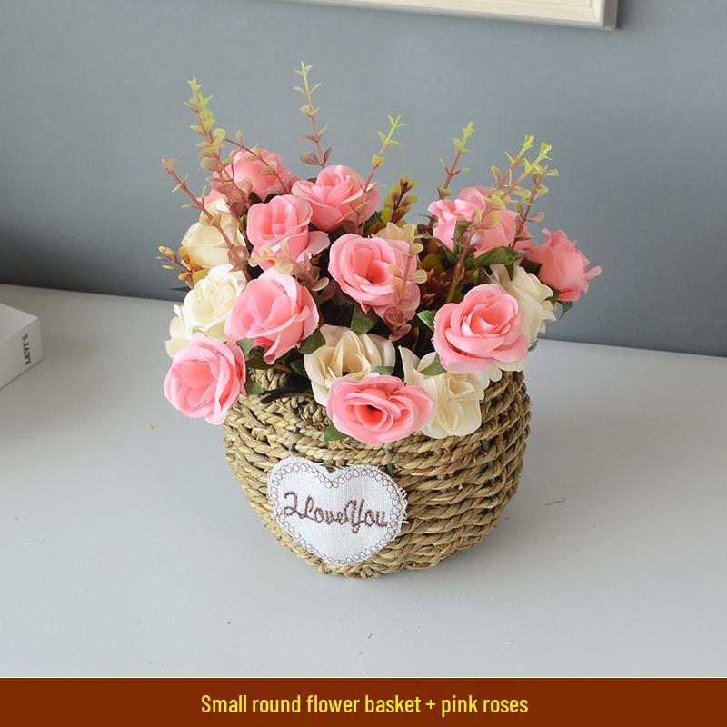 Handcrafted Willow Wicker Flower Basket for Dried Arrangements and Succulents