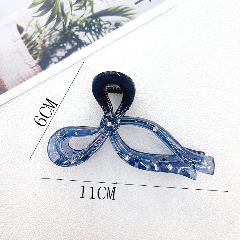 High-End French Transparent Bow Claw Clip: Versatile Girlish Heart Shark Hair Accessory