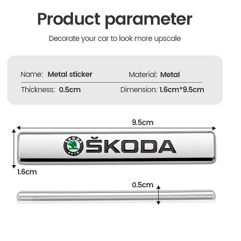 AAAAK1 3D Sticker Car Body Emblem Decoration Decals For Skoda Octavia Kodiaq Fabia Rapid Superb A5 A7 2 Kamiq Karoq Accessories