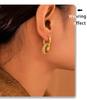 Qiong Yao Hypoallergenic Double Ring Threaded Stainless Steel Earrings with PVD Coating