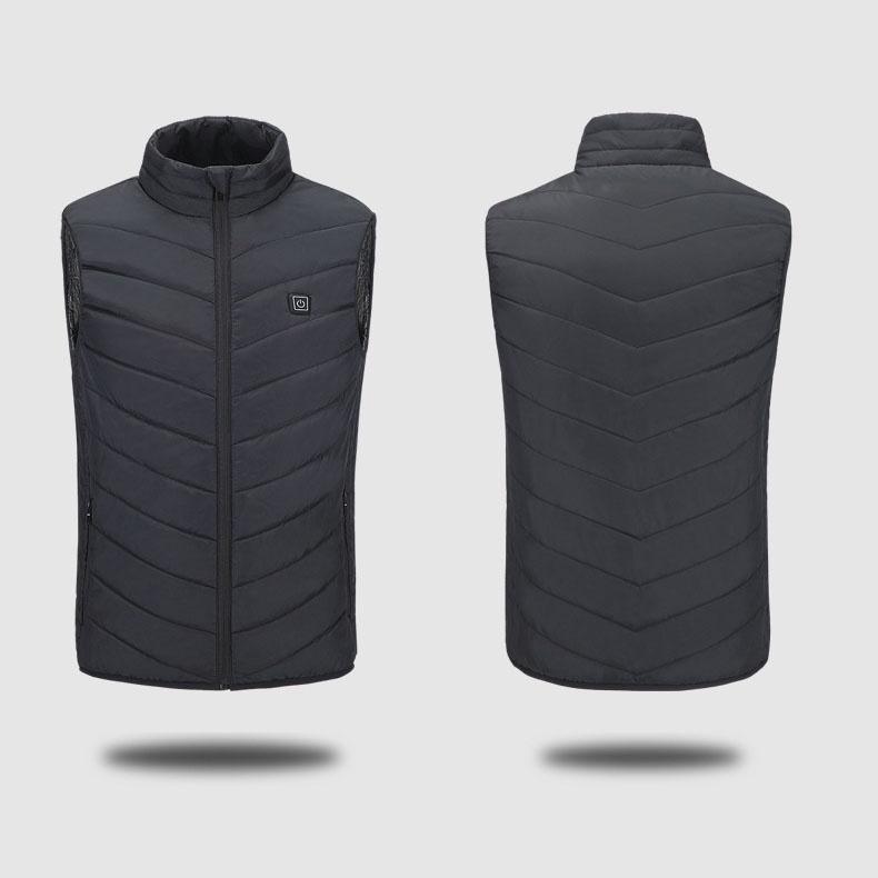 

Жилет с подогревом, умный USB перезаряжаемый жилет, жилет большого размера, куртка для сохранения тепла и обогрева, зимняя хлопковая одежда 4XL чёрный