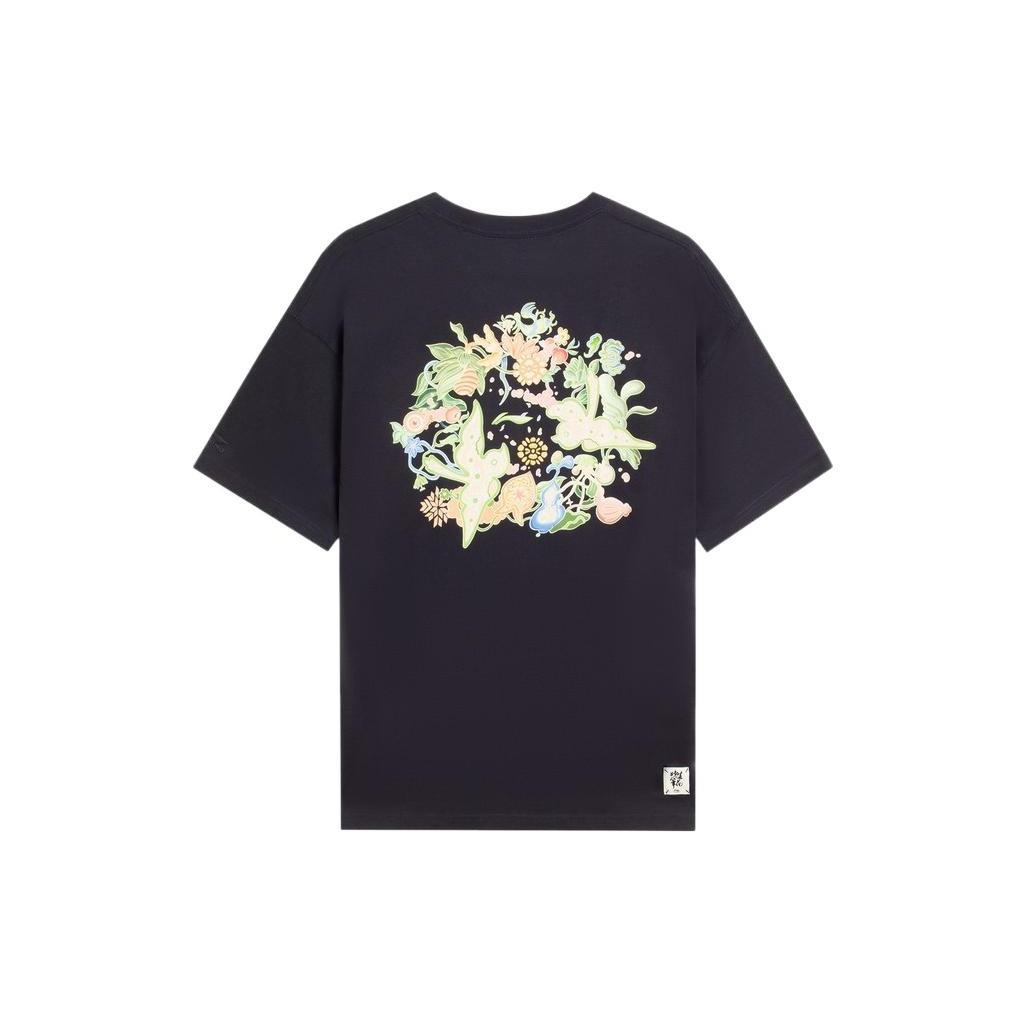 Li-Ning Floral Graphic T-shirt Black Men s AHSS755-3 L