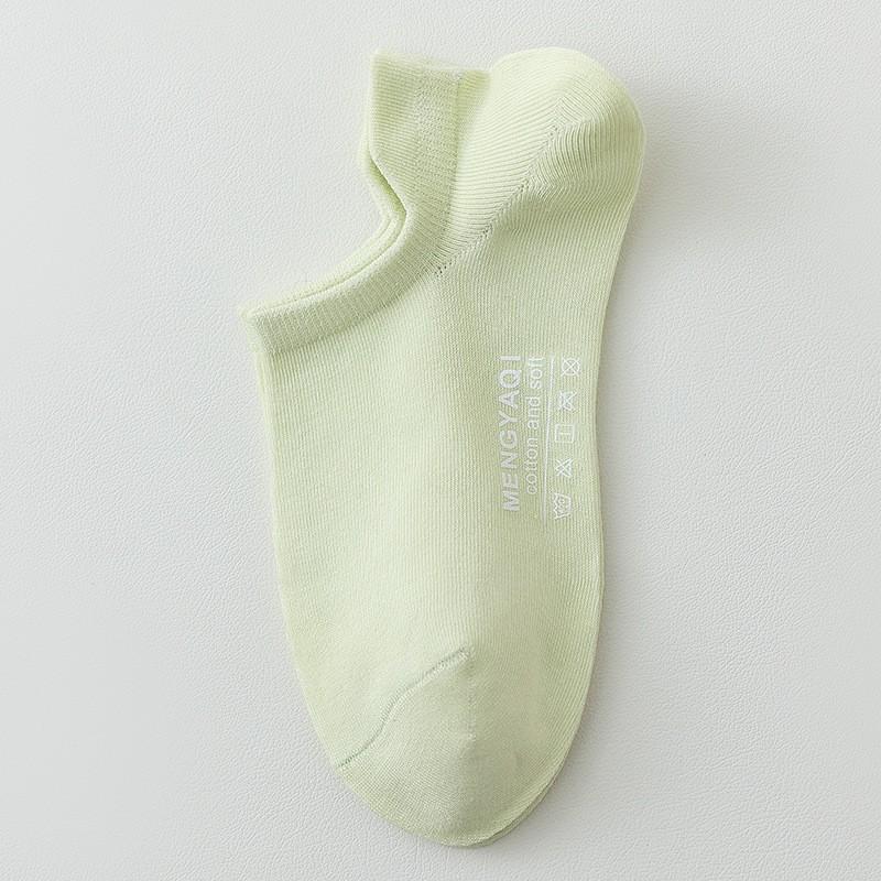 

Socks Pure Cotton Spring And Autumn Thin Boat Socks Silicone Non-Slip And Invisible Socks Cotton Sweat-Absorbing Deodorant Socks One size fits all зелений
