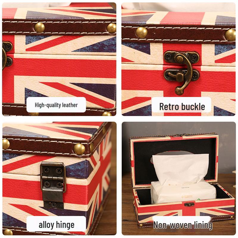 British-Style Waterproof Cylinder Tissue Box for Home, Car, or Restaurant