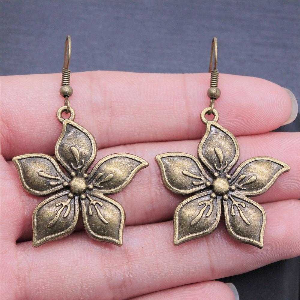 54 Styles Vintage Fashion Women Jewelry Flower Dangle Earring Drop Jewelry Accessories For Women Sunflower Rose Daisy Earrings