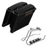 Motorcycle 5" Extended Stretched Hard SaddleBags Conversion Brackets For Harley Softail Fatboy 1984-2017