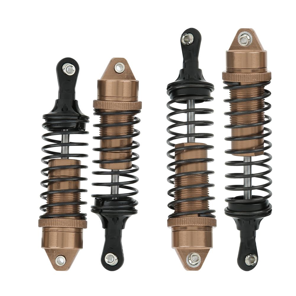4pcs Aluminum Alloy Metal Front Rear Shocks Struts Damper Fit for 1 10 Traxxas SLASH RC CarLight Coffee