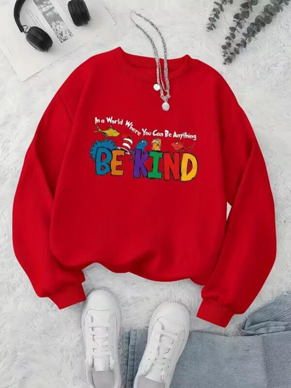 Plus Size "Be Kind" Crew Neck Sweatshirt
