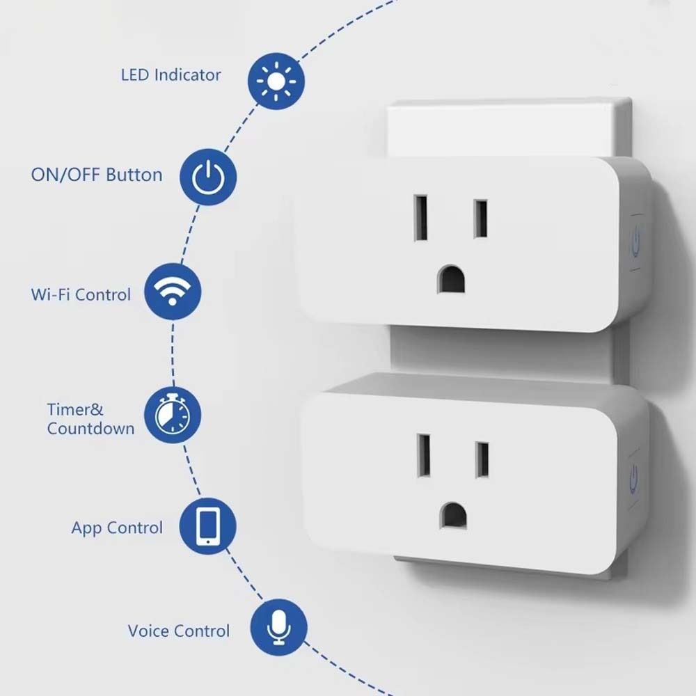 US Plug US Smart Plug Remote Voice Control Timer Plug Smart Home Socket Home Appliance Control