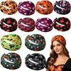 Wide Knot Headband with Halloween Inspired Print Soft Fabric Stretchy Hair Accessory for Women and Girls