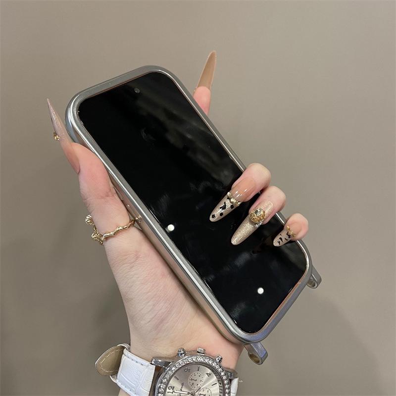 Green Coconut Tree Cat Design iPhone 17 Pro Case with Apple 16 Pro Mirror Card Holder & 15 Pro Compatibility