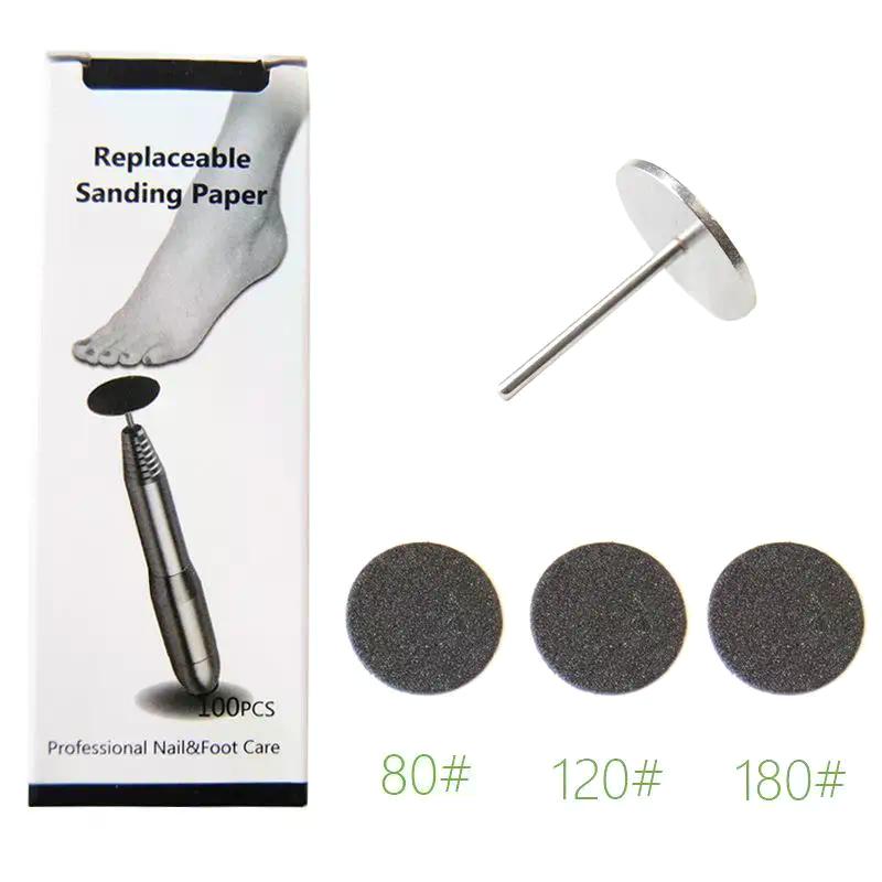 25/35mm Wechselbare Schleifpapier Pediküre Werkzeuge Maniküre Pediküre 3/32'' Scheibe Fuß Hornhaut Entfernen Schleifpapier Scheibe