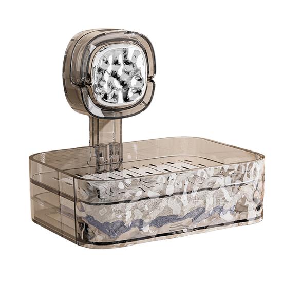 Suction Cup Soap Dish with Drain Holes Strong Load-bearing Easy to Install