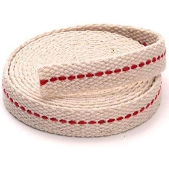 

Bless International 7/8 Inch 100% Natural Cotton Flat Wick Roll with Genuine Red Stitch for Paraffin or Kerosene Based Lanterns, Oil Lamps 13 Foot