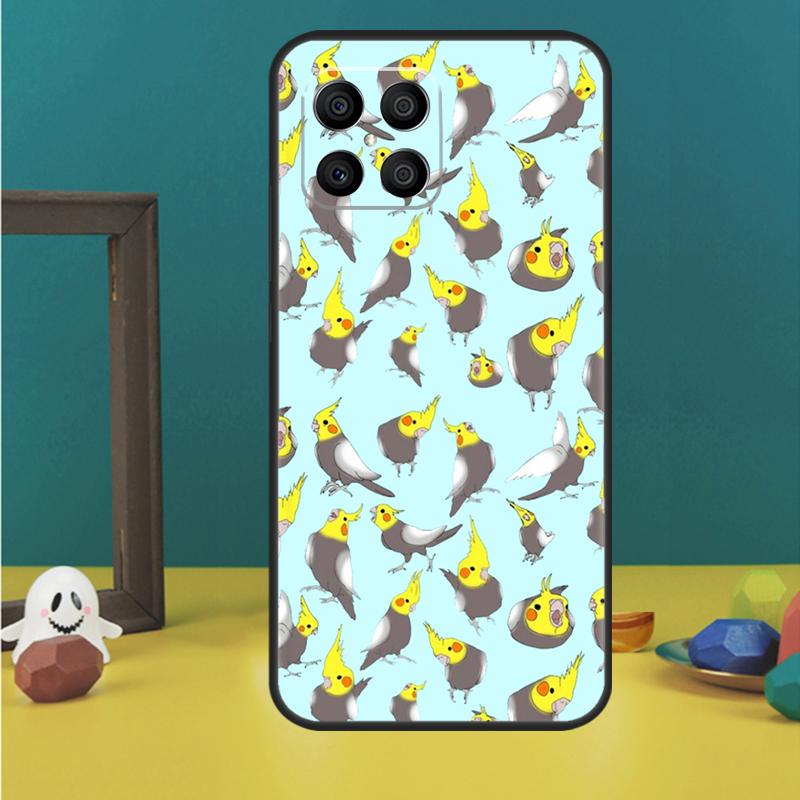 Cartoon Cockatiel Collage Case For Honor 200 Lite Magic 7 6 5 Pro Honor X9c X9b X9a X8b X8a X8 X9 50 70 90 Lite Cover