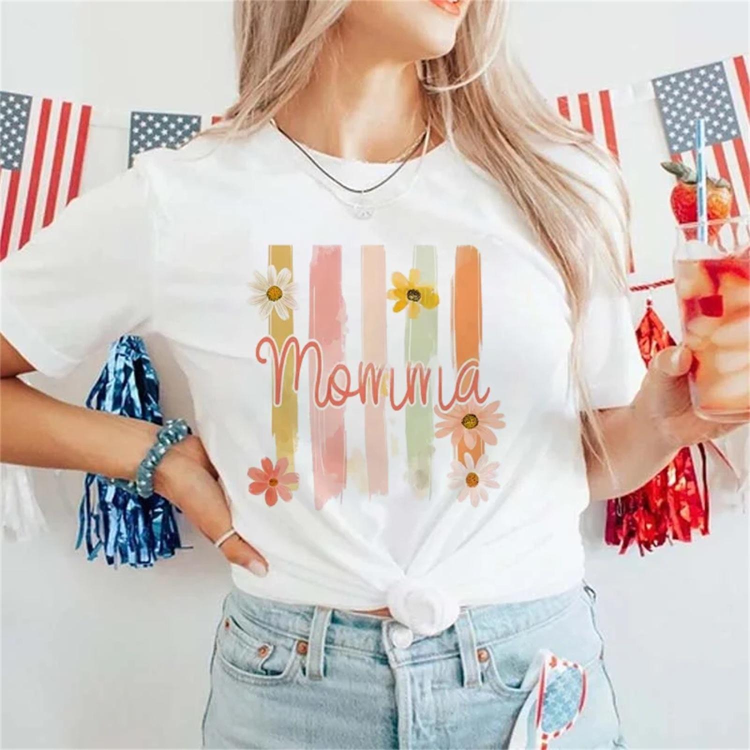 Clothing Women s Fashionable Printed Round Neck T-Shirt Sweet Top Printed Cute Style 90s Short Sleeved Casual Women s T-Shirt S