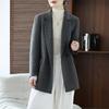 100% Wool Women Jacket TIDENOVEL Autumn Wool Blazer Handmade Suit Jacket Winter Warm Wool Coat