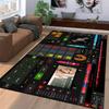 "Digital DJ Mixer Design Carpet with Colorful Waveforms and Screen Elements Print" Suitable for Use As an Anti-slip    for    Room and Bedroom Sofas