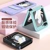 Foldable Phone Case With Wrist Strap Galaxy Z Flip 6 5 4 3 Moto Razr 40 Ultra Shockproof PC Cover Kickstand