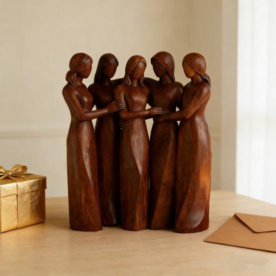 Schwestern an meiner Seite Freundschaftsfigur Harz 5/6 Schwestern Skulptur Beste Freundin Geburtstagsgeschenke für Frauen weiblich