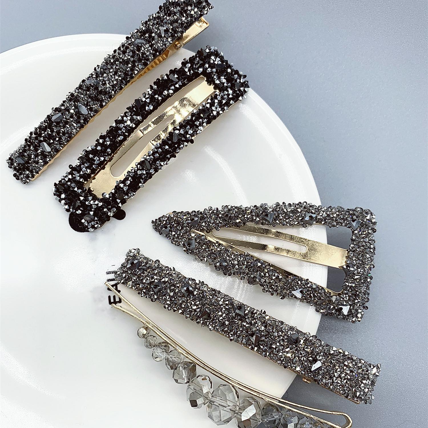 

Rhinestone Hair Clip Duckbill Triangle