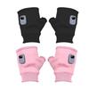 USB Heated Gloves with Digital Display Portable Smart Thermostatic Electric Heated Fingerless Gloves Hand Warming Gloves Outdoor Work Cycling Skiing