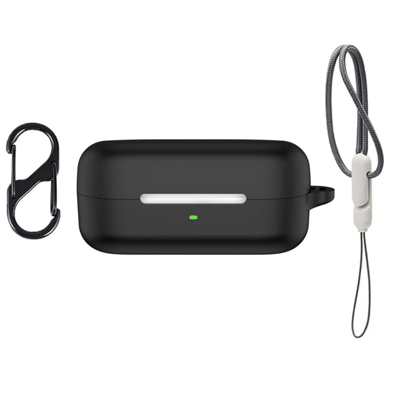 

For Sony WF-C510 case Protective Cover [SHANCHI] Wireless Earphone Silicone Protective Cover ((with climbing buckle + strap) Anti-fall, anti-scratch,