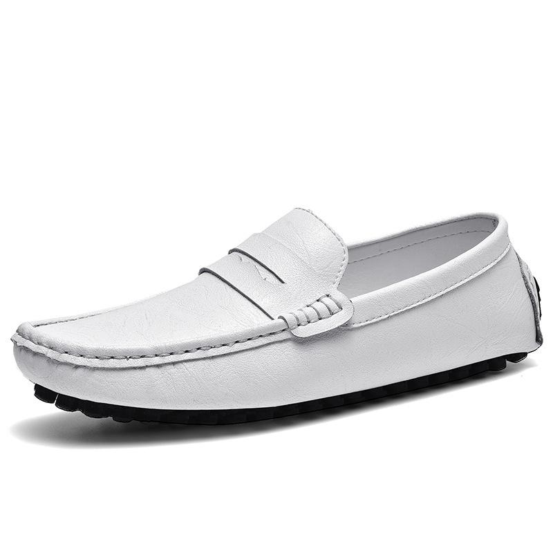 

Прямой эфир кожаные туфли Doudou ленивые туфли для вождения повседневная обувь прострочка коровья кожа большой размер 46