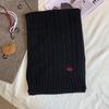 Luochi Wool Blend Embroidered Cable Knit Scarf: Retro Autumn/Winter Style Neck Gaiter for Women & Men