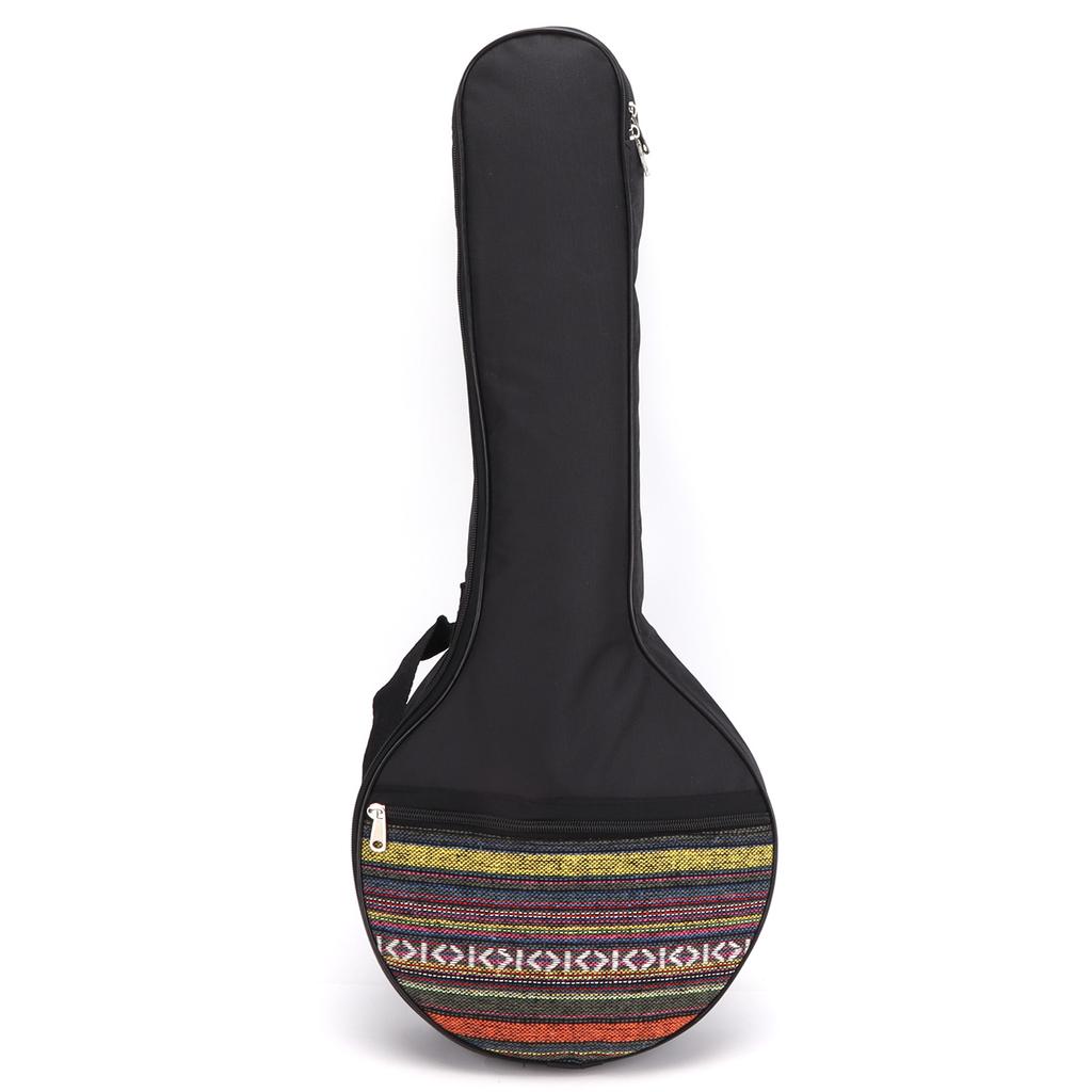 4 String Banjo Bag Gig Ethnic Style Cotton with Adjustable Straps Instrument Accessory