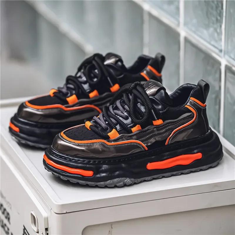 

Мода 2025 Новые Высококачественные Кроссовки на Толстой Подошве Увеличивающие Рост Износостойкие Уличные Беговые Кроссовки для Молодежи Модная Повседневная Обувь 44