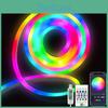 Neon 1m5m Dc5v Usb Rgbic Led Strip Light Ws2812 Waterproof Sign Tape Bluetooth Remote Control For Room Wall Decor Fairy Light