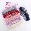 Design Pearls Organza Headband Women Hair Accessories Wide Side Hairband Korean Style Hair Wear
